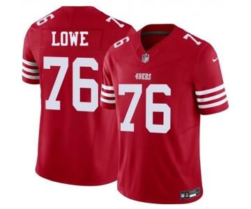 Men's San Francisco 49ers #76 Vederian Lowe Red 2026 F.U.S.E. Vapor Untouchable Limited Football Stitched Jersey