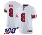 Men's San Francisco 49ers #8 Steve Young Limited White Rush Vapor Untouchable 100th Season Football Jersey Men's San Francisco 49ers #8 Steve Young Limited White Rush Vapor Untouchable 100th Season Football Jersey