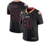 Men's San Francisco 49ers #80 Jerry Rice Limited Lights Out Black Rush Football Jersey Men's San Francisco 49ers #80 Jerry Rice Limited Lights Out Black Rush Football Jersey