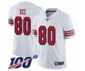 Men's San Francisco 49ers #80 Jerry Rice Limited White Rush Vapor Untouchable 100th Season Football Jersey Men's San Francisco 49ers #80 Jerry Rice Limited White Rush Vapor Untouchable 100th Season Football Jersey