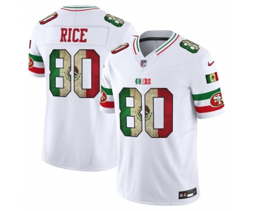 Men's San Francisco 49ers #80 Jerry Rice White 2025 F.U.S.E. Mexico Vapor Limited Football Stitched Jersey