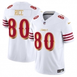 Men's San Francisco 49ers #80 Jerry Rice White Gold 2025 F.U.S.E. “Rivalries” Vapor Limited Football Stitched Jersey Men's San Francisco 49ers #80 Jerry Rice White Gold 2025 F.U.S.E. “Rivalries” Vapor Limited Football Stitched Jersey