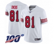 Men's San Francisco 49ers #81 Terrell Owens Limited White Rush Vapor Untouchable 100th Season Football Jersey Men's San Francisco 49ers #81 Terrell Owens Limited White Rush Vapor Untouchable 100th Season Football Jersey