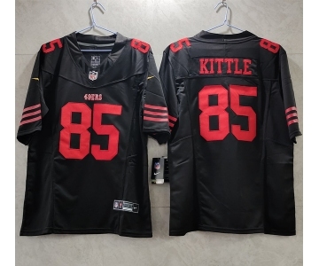Men's San Francisco 49ers #85 George Kittle Black 2023 F.U.S.E. Vapor Untouchable Limited Stitched Football Jersey