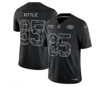 Men's San Francisco 49ers #85 George Kittle Black 2026 F.U.S.E. Salute to Service Limited Stitched Football Jersey