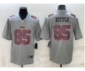 Men's San Francisco 49ers #85 George Kittle Grey Atmosphere Fashion 2022 Vapor Untouchable Stitched Limited Jersey
