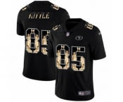 Men's San Francisco 49ers #85 George Kittle Limited Black Statue of Liberty Football Jersey