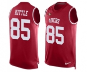 Men's San Francisco 49ers #85 George Kittle Limited Red Player Name & Number Tank Top Football Jersey Men's San Francisco 49ers #85 George Kittle Limited Red Player Name & Number Tank Top Football Jersey