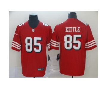 Men's San Francisco 49ers #85 George Kittle Limited Red Rush Vapor Untouchable Football Jerseys