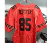 Men's San Francisco 49ers #85 George Kittle red black Jersey Men's San Francisco 49ers #85 George Kittle red black Jersey