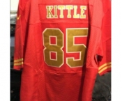 Men's San Francisco 49ers #85 George Kittle red gold Jersey Men's San Francisco 49ers #85 George Kittle red gold Jersey
