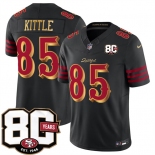 Men's San Francisco 49ers #85 George kittle Black 80th Anniversary Patch “Rivalries” 2026 F.U.S.E. Vapor Untouchable Limited Football Stitched Jersey Men's San Francisco 49ers #85 George kittle Black 80th Anniversary Patch “Rivalries” 2026 F.U.S.E. Vapor Untouchable Limited Football Stitched Jersey