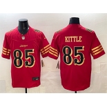 Men's San Francisco 49ers #85 George kittle Red Gold 2025 F.U.S.E. “Rivalries” Vapor Limited Football Stitched Jersey Men's San Francisco 49ers #85 George kittle Red Gold 2025 F.U.S.E. “Rivalries” Vapor Limited Football Stitched Jersey