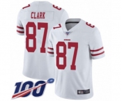 Men's San Francisco 49ers #87 Dwight Clark White Vapor Untouchable Limited Player 100th Season Football Jersey Men's San Francisco 49ers #87 Dwight Clark White Vapor Untouchable Limited Player 100th Season Football Jersey