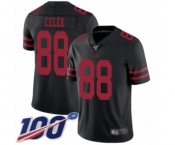 Men's San Francisco 49ers #88 Garrett Celek Black Vapor Untouchable Limited Player 100th Season Football Jersey Men's San Francisco 49ers #88 Garrett Celek Black Vapor Untouchable Limited Player 100th Season Football Jersey