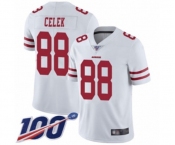 Men's San Francisco 49ers #88 Garrett Celek White Vapor Untouchable Limited Player 100th Season Football Jersey Men's San Francisco 49ers #88 Garrett Celek White Vapor Untouchable Limited Player 100th Season Football Jersey