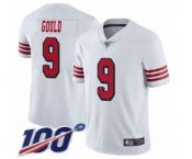 Men's San Francisco 49ers #9 Robbie Gould Limited White Rush Vapor Untouchable 100th Season Football Jersey Men's San Francisco 49ers #9 Robbie Gould Limited White Rush Vapor Untouchable 100th Season Football Jersey