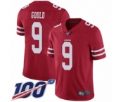 Men's San Francisco 49ers #9 Robbie Gould Red Team Color Vapor Untouchable Limited Player 100th Season Football Jersey Men's San Francisco 49ers #9 Robbie Gould Red Team Color Vapor Untouchable Limited Player 100th Season Football Jersey