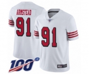 Men's San Francisco 49ers #91 Arik Armstead Limited White Rush Vapor Untouchable 100th Season Football Jersey Men's San Francisco 49ers #91 Arik Armstead Limited White Rush Vapor Untouchable 100th Season Football Jersey