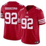 Men's San Francisco 49ers #92 Osa Odighizuwa Red 2026 F.U.S.E. Vapor Untouchable Limited Football Stitched Jersey Men's San Francisco 49ers #92 Osa Odighizuwa Red 2026 F.U.S.E. Vapor Untouchable Limited Football Stitched Jersey