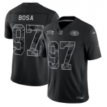 Men's San Francisco 49ers #97 Nick Bosa Black 2026 F.U.S.E. Salute to Service Limited Stitched Football Jersey
