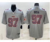 Men's San Francisco 49ers #97 Nick Bosa LOGO Grey Atmosphere Fashion 2022 Vapor Untouchable Stitched Limited Jersey