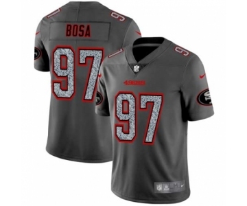 Men's San Francisco 49ers #97 Nick Bosa Limited Gray Static Fashion Limited Football Jersey