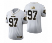 Men's San Francisco 49ers #97 Nick Bosa Limited White Golden Edition Football Jersey Men's San Francisco 49ers #97 Nick Bosa Limited White Golden Edition Football Jersey