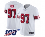 Men's San Francisco 49ers #97 Nick Bosa Limited White Rush Vapor Untouchable 100th Season Football Jersey Men's San Francisco 49ers #97 Nick Bosa Limited White Rush Vapor Untouchable 100th Season Football Jersey