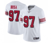 Men's San Francisco 49ers #97 Nick Bosa Limited White Rush Vapor Untouchable Football Jersey Men's San Francisco 49ers #97 Nick Bosa Limited White Rush Vapor Untouchable Football Jersey