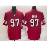 Men's San Francisco 49ers #97 Nick Bosa New Red 2023 F.U.S.E. Vapor Untouchable Limited Stitched Football Jersey
