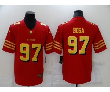 Men's San Francisco 49ers #97 Nick Bosa Red Gold Untouchable Limited Jersey