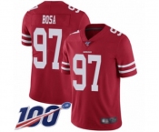 Men's San Francisco 49ers #97 Nick Bosa Red Team Color Vapor Untouchable Limited Player 100th Season Football Jersey Men's San Francisco 49ers #97 Nick Bosa Red Team Color Vapor Untouchable Limited Player 100th Season Football Jersey