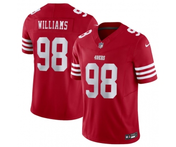Men's San Francisco 49ers #98 Mykel Williams Red 2025 Draft F.U.S.E. Vapor Untouchable Limited Football Stitched Jersey