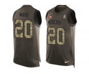 Nike San Francisco 49ers #20 Jimmie Ward Green Men Stitched NFL Limited Salute To Service Tank Top Jersey
