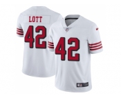 Nike San Francisco 49ers #42 Ronnie Lott White Rush Men Stitched NFL Vapor Untouchable Limited Jersey Nike San Francisco 49ers #42 Ronnie Lott White Rush Men Stitched NFL Vapor Untouchable Limited Jersey