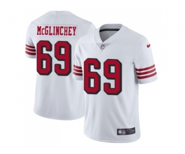Nike San Francisco 49ers #69 Mike McGlinchey White Rush Men Stitched NFL Vapor Untouchable Limited Jersey
