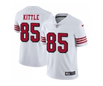 Nike San Francisco 49ers #85 George Kittle White Rush Men Stitched NFL Vapor Untouchable Limited Jersey