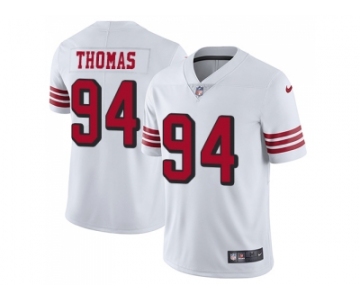 Nike San Francisco 49ers #94 Solomon Thomas White Rush Men Stitched NFL Vapor Untouchable Limited Jersey