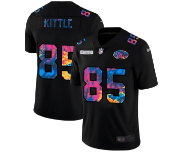 San Francisco 49ers #85 George Kittle Men's Nike Multi-Color Black 2020 NFL Crucial Catch Vapor Untouchable Limited Jersey