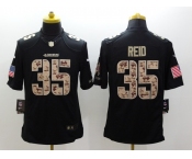 nike nfl jerseys san francisco 49ers #35 reid black[salute to service limited]