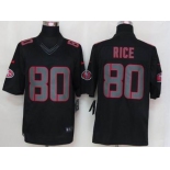 nike nfl jerseys san francisco 49ers #80 jerry rice black[nike limited]