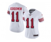 Women Nike San Francisco 49ers #11 Marquise Goodwin White Rush Stitched NFL Vapor Untouchable Limited Jersey Women Nike San Francisco 49ers #11 Marquise Goodwin White Rush Stitched NFL Vapor Untouchable Limited Jersey
