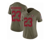 Women Nike San Francisco 49ers #23 Will Redmond Limited Olive 2017 Salute to Service NFL Jersey