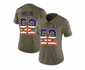 Women Nike San Francisco 49ers #52 Patrick Willis Limited Olive USA Flag 2017 Salute to Service NFL Jersey Women Nike San Francisco 49ers #52 Patrick Willis Limited Olive USA Flag 2017 Salute to Service NFL Jersey