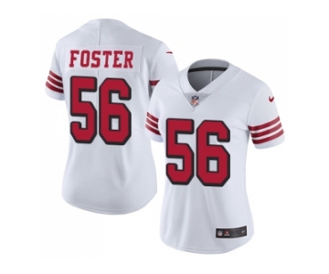 Women Nike San Francisco 49ers #56 Reuben Foster White Rush Stitched NFL Vapor Untouchable Limited Jersey