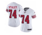 Women Nike San Francisco 49ers #74 Joe Staley White Rush Stitched NFL Vapor Untouchable Limited Jersey Women Nike San Francisco 49ers #74 Joe Staley White Rush Stitched NFL Vapor Untouchable Limited Jersey