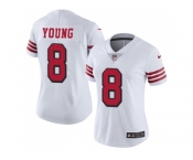 Women Nike San Francisco 49ers #8 Steve Young White Rush Stitched NFL Vapor Untouchable Limited Jersey Women Nike San Francisco 49ers #8 Steve Young White Rush Stitched NFL Vapor Untouchable Limited Jersey