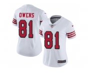 Women Nike San Francisco 49ers #81 Terrell Owens White Rush Stitched NFL Vapor Untouchable Limited Jersey Women Nike San Francisco 49ers #81 Terrell Owens White Rush Stitched NFL Vapor Untouchable Limited Jersey
