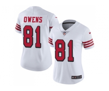 Women Nike San Francisco 49ers #81 Terrell Owens White Rush Stitched NFL Vapor Untouchable Limited Jersey